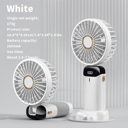 Portable Electric Fan Home Air Conditioner Mini Rechargeable Cooler Handheld Usb Conditioning