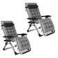 TOXIYA - Folding Recliner Lounger Chairs With Detachable Cushion - Set of 2