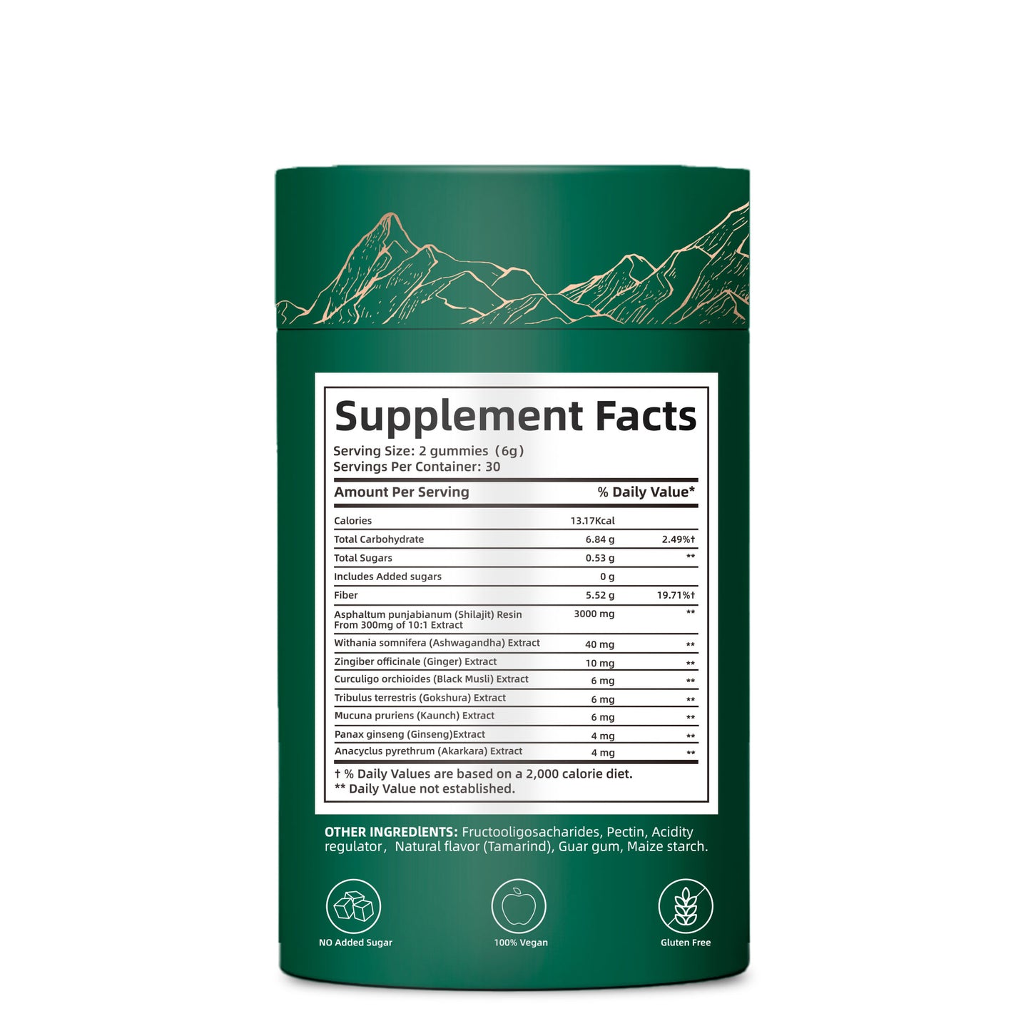 BIYODE Himalaya Organic Gummies 75% Fulvic Acid 3000mg Quantity: 60 Gummies / 180g Y Supplement