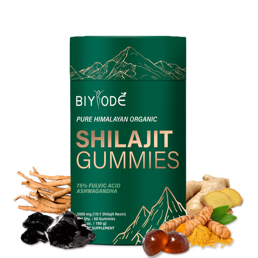 BIYODE Himalaya Organic Gummies 75% Fulvic Acid 3000mg Quantity: 60 Gummies / 180g Y Supplement