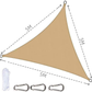 TOXIYA Sunshade Net, Easy to Install, Anti-UV, Suitable for Outdoor Patio Garden Backyard Gazebo Deck Pool Shade Sail