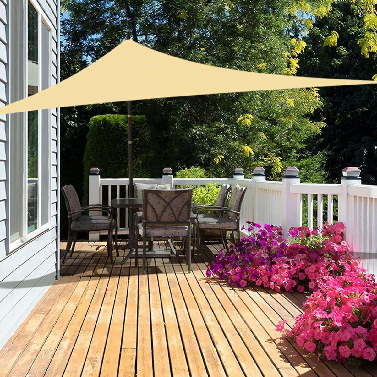 TOXIYA Sunshade Net, Easy to Install, Anti-UV, Suitable for Outdoor Patio Garden Backyard Gazebo Deck Pool Shade Sail