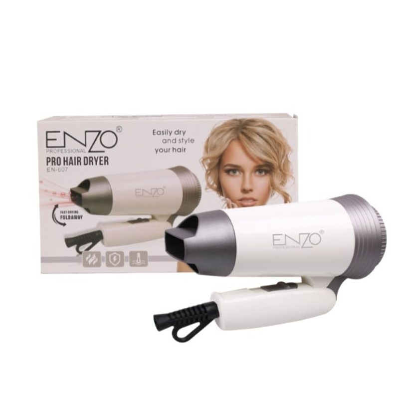 ENZO Low Noise Mini Foldable Hair Dryer - Gold