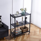 Folding storage rack, microwave rack, metal rack, folding metal rack, removable storage rack, multi-purpose rack, 3-layer, 4-layer, 5-layer, load-bearing capacity