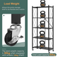 Folding storage rack, microwave rack, metal rack, folding metal rack, removable storage rack, multi-purpose rack, 3-layer, 4-layer, 5-layer, load-bearing capacity