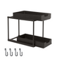 Kitchen Spice Organizer Rack Multi-Functional Pull-out 2-layer Shelf - Black