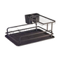 2-Tier Dish Drying Rack with Utensil Holder - Black