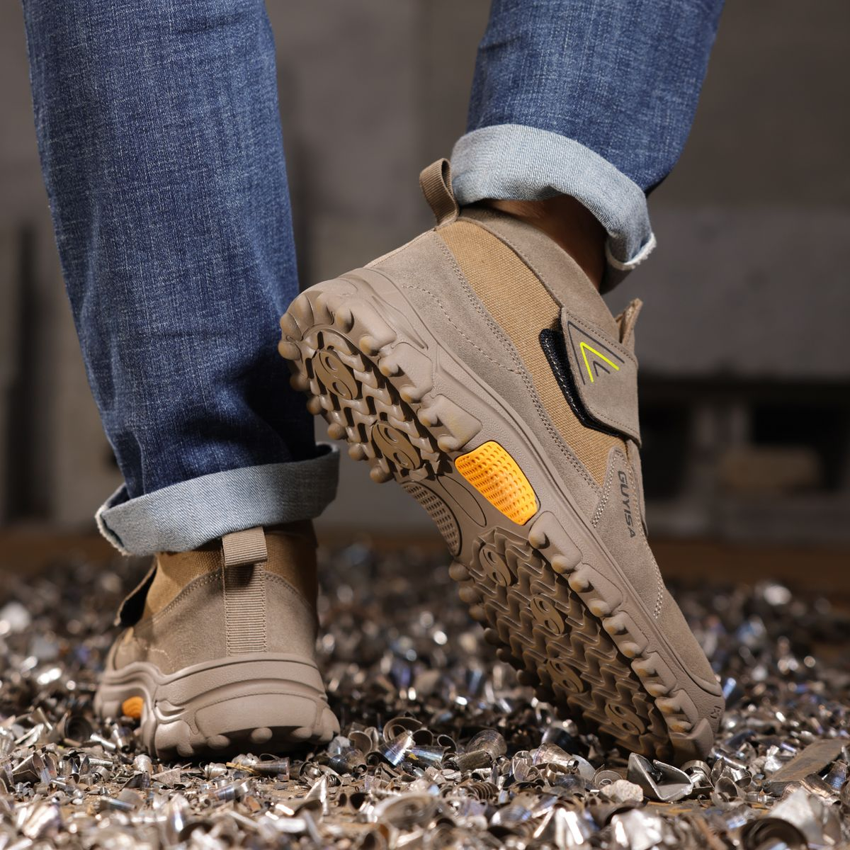GUYISA Safety Work Boots Four Seasons Casual Street Style
