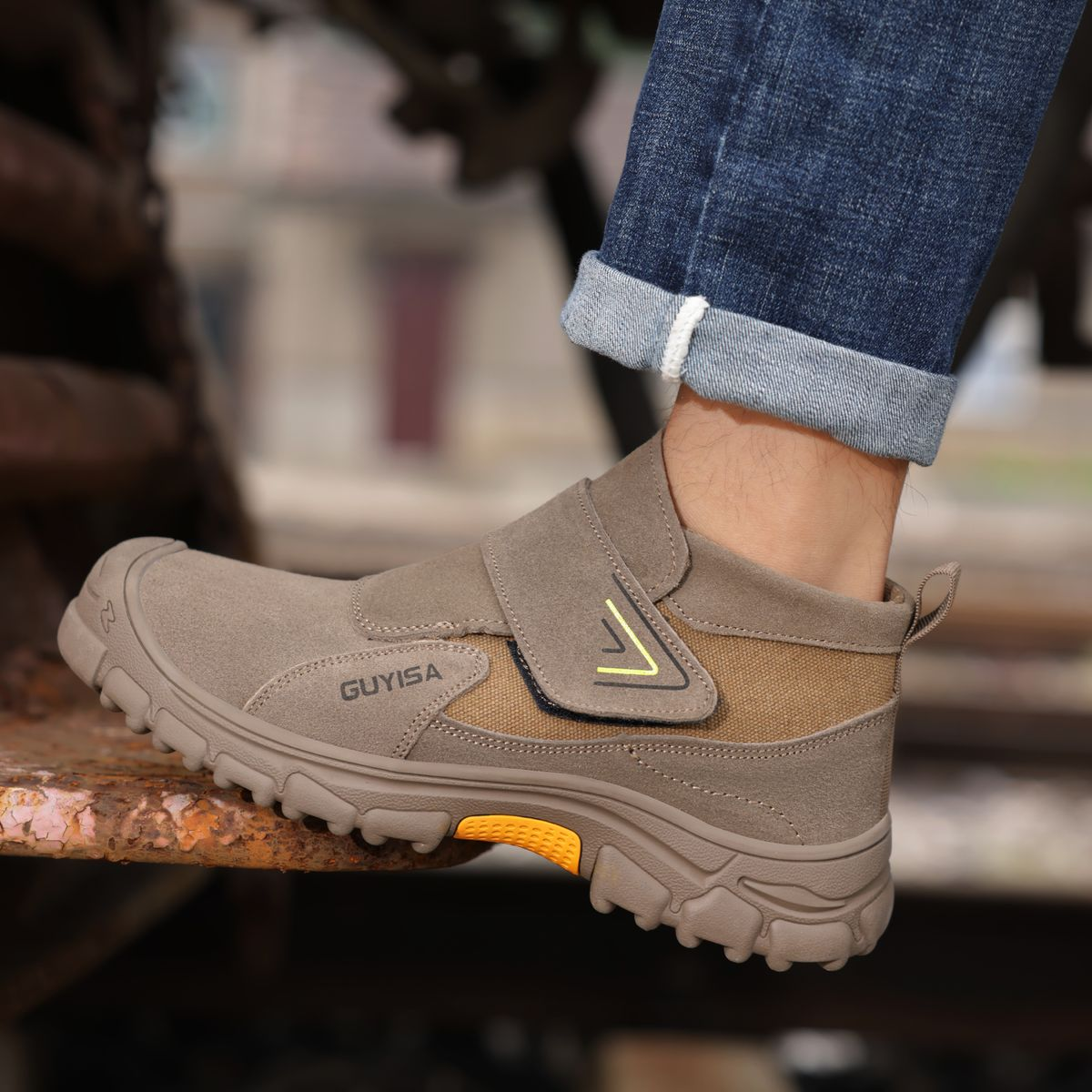 GUYISA Safety Work Boots Four Seasons Casual Street Style