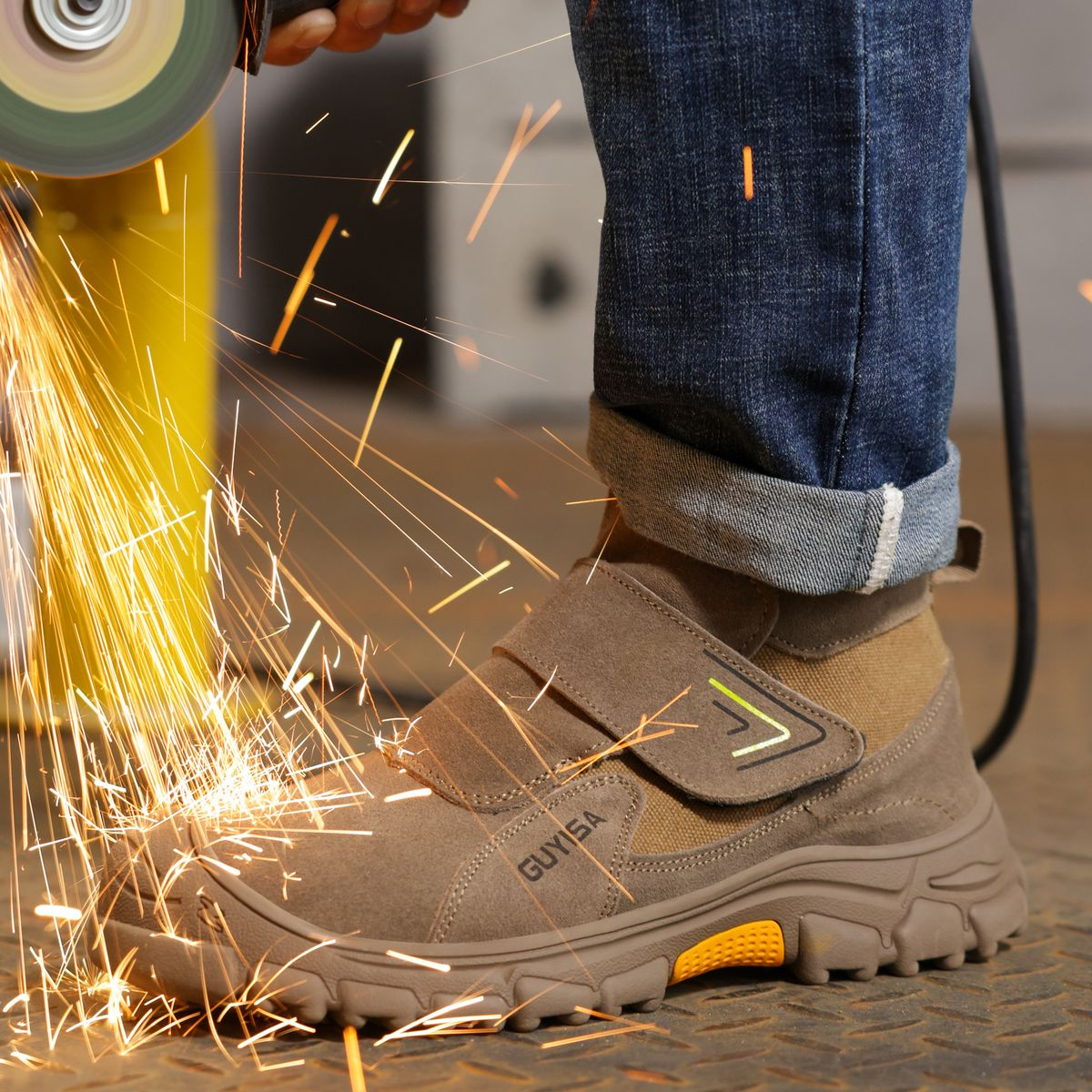 GUYISA Safety Work Boots Four Seasons Casual Street Style