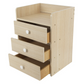 3-Drawer Wooden Bedside Cabinet Bedroom Furniture Storage Nightstand Table