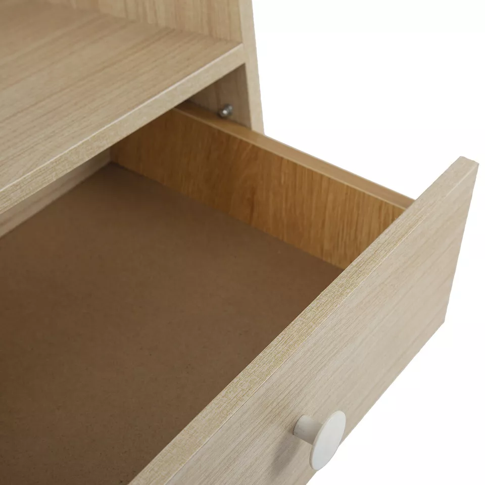 3-Drawer Wooden Bedside Cabinet Bedroom Furniture Storage Nightstand Table