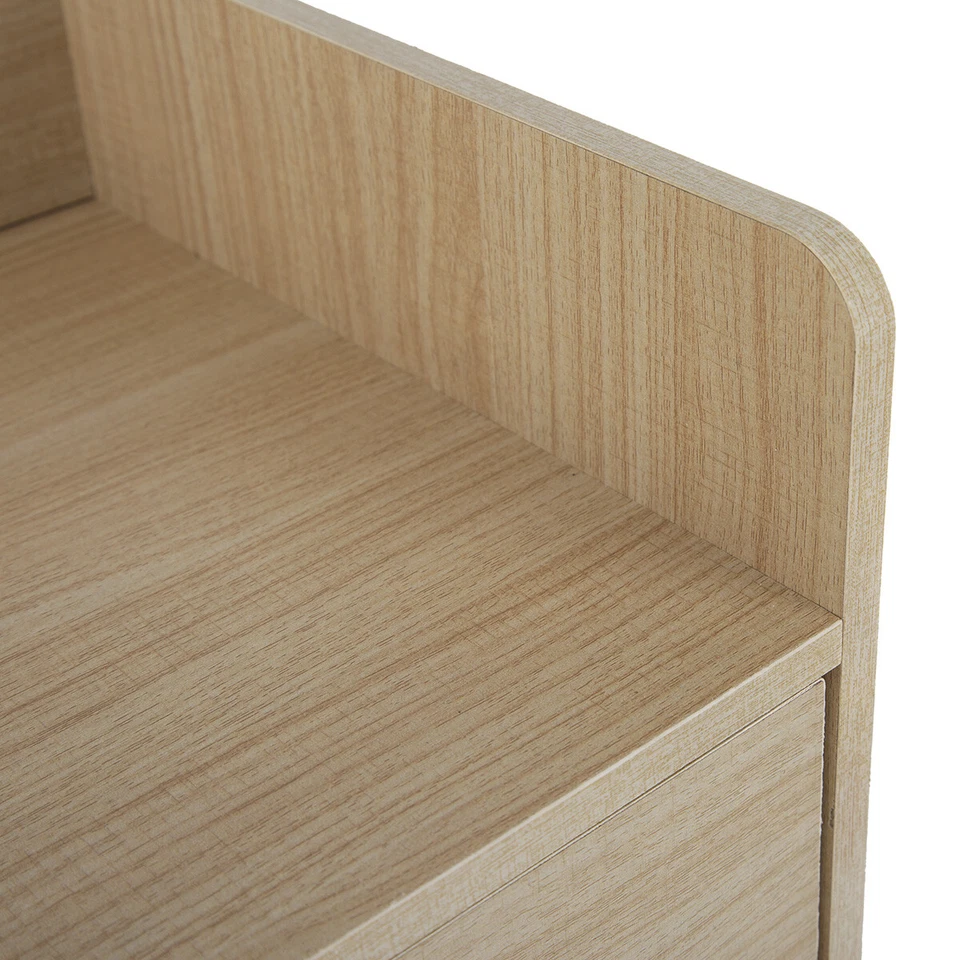 3-Drawer Wooden Bedside Cabinet Bedroom Furniture Storage Nightstand Table