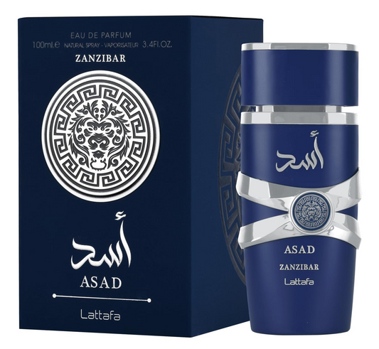 Lattafa Asad - Fresh Spicy Vanilla Coconut - Long Lasting Eau de Parfum for Men, 3.40 oz / 100 ml