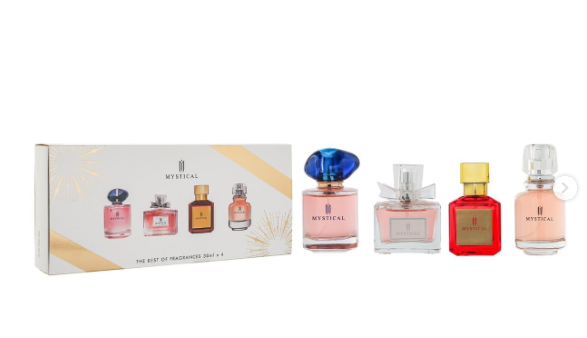 Mystery Perfume Set  With its beautiful design and fragrant aroma, this gift set is the perfect addition to your perfume collection or as a gift for someone special