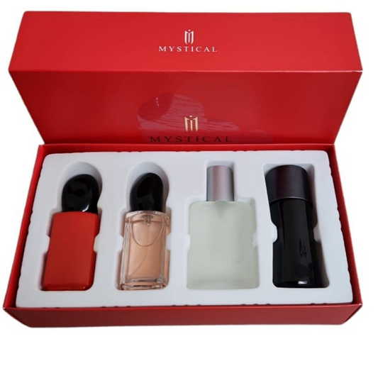30ml x 4 Mystic Perfume Set for Women - Red, Fresh Scent, Exquisite Design