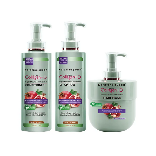 Pomegranate Collagen Organic Shampoo Set, 3 Pack