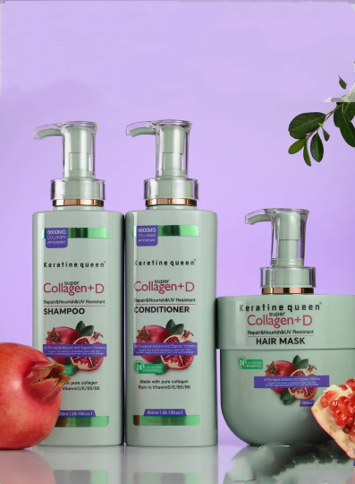 Pomegranate Collagen Organic Shampoo Set, 3 Pack