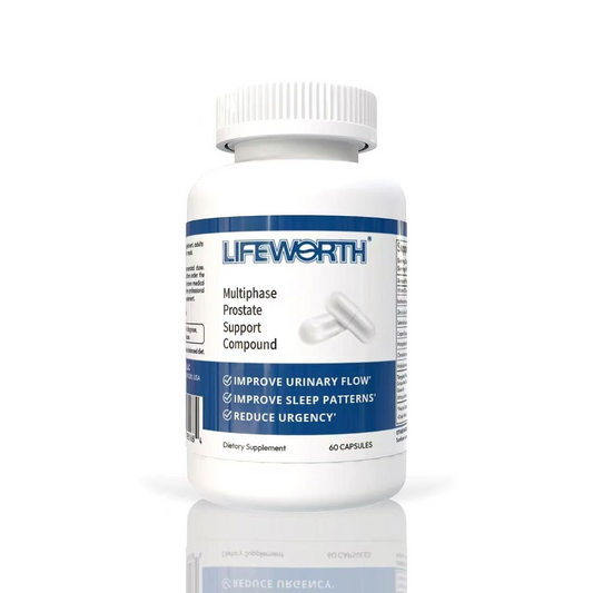 LIFEWORTH Multi-Phase Prostate Support Complex, Improves Urinary Flow, Improves Sleep Patterns, Reduces Urinary Urgency Dietary Supplement