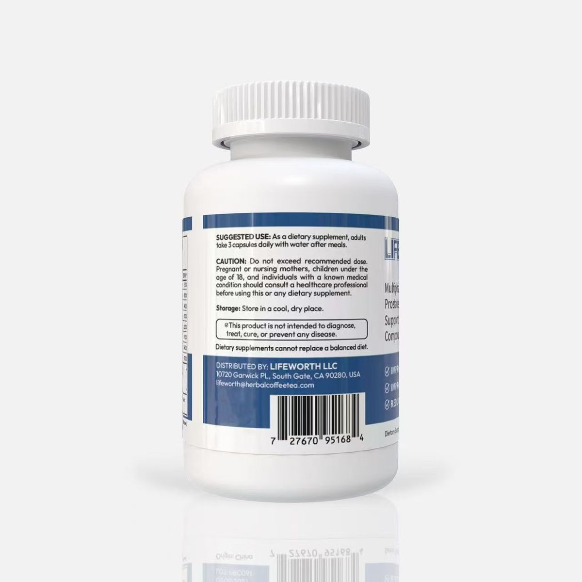 LIFEWORTH Multi-Phase Prostate Support Complex, Improves Urinary Flow, Improves Sleep Patterns, Reduces Urinary Urgency Dietary Supplement