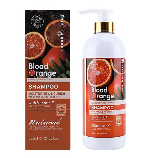 Keratin Queen Pure Organic Sulfate-Free Blood Orange Moisturizing Shampoo, 800 ml