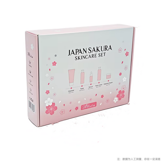 Sakura Deep Moisturizing Skincare Set, Brightening Skin, 5-Piece Set