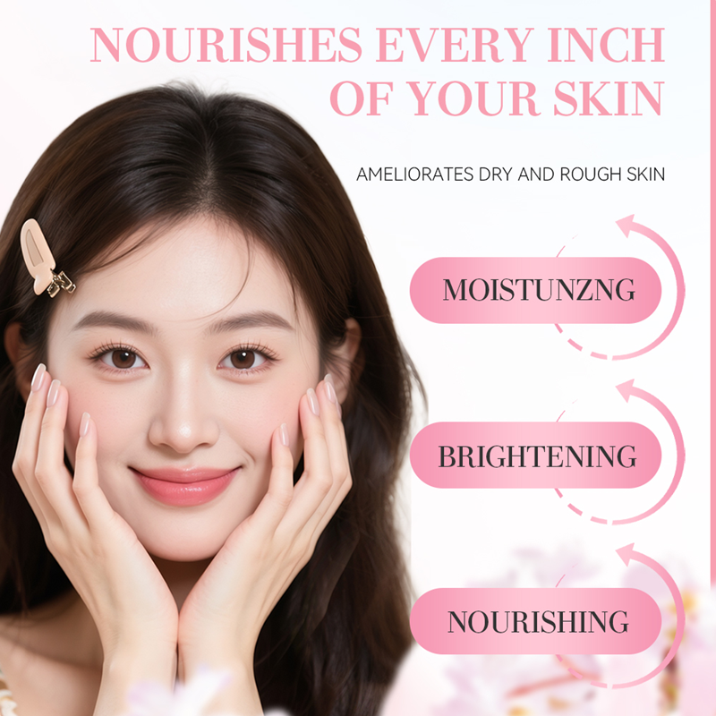 Sakura Deep Moisturizing Skincare Set, Brightening Skin, 5-Piece Set