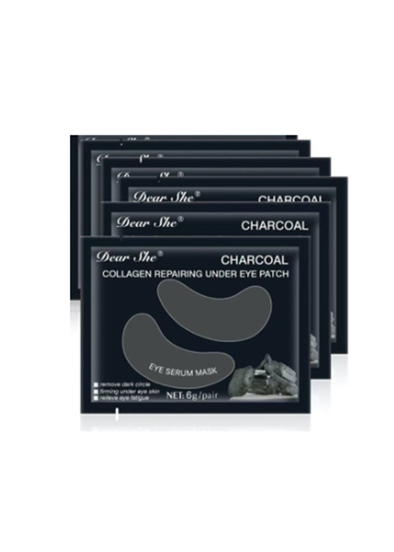 Bamboo Charcoal Collagen Eye Patches, 3 Pairs