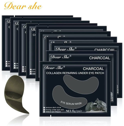Bamboo Charcoal Collagen Eye Patches, 3 Pairs