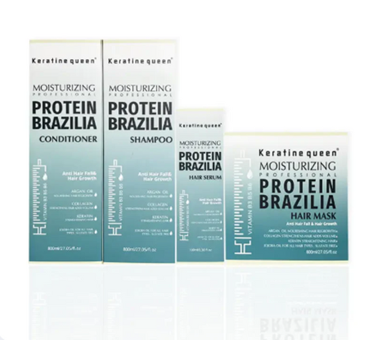 Anti-Hair Loss Moisturizing Protein Brazilian Shampoo Set, 4 Bottles
