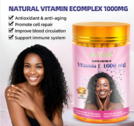 BIYODE Vitamin E (1000mg) | For Skin, Immunity, Eyes, Heart, and Antioxidant Protection
