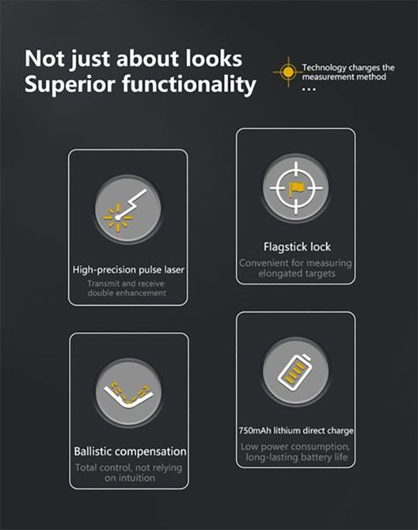 Golf Rage Finder with Slope, 700 Yards Laser Rangefinder 6X Magnification