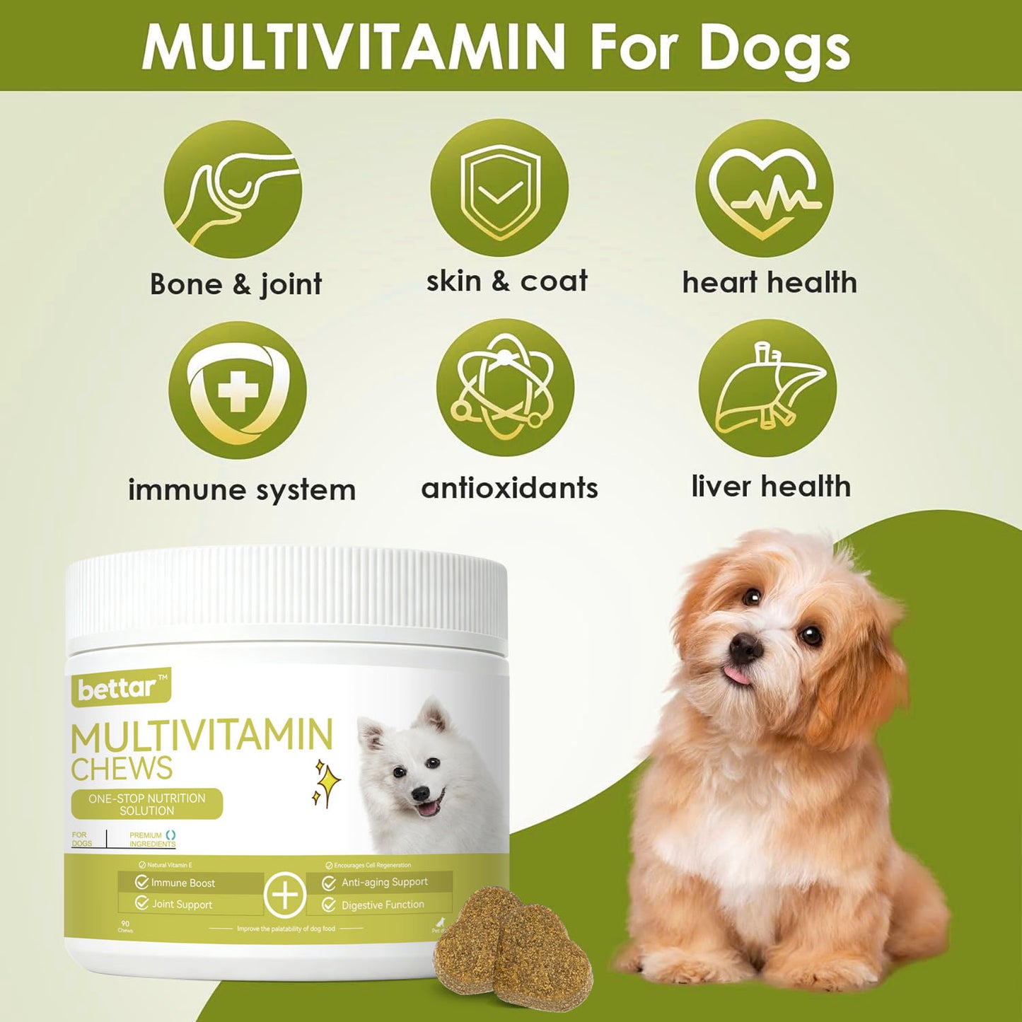 Bettar Multivitamin Chews – One‑Stop Daily Nutrition for Premium Dogs
