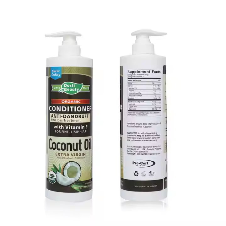 Minyak Kelapa Vegan dengan Minyak Argan Krim Pewangi Menutrisi Pertumbuhan Rambut Formula Herbal Pembersihan Memperbaiki