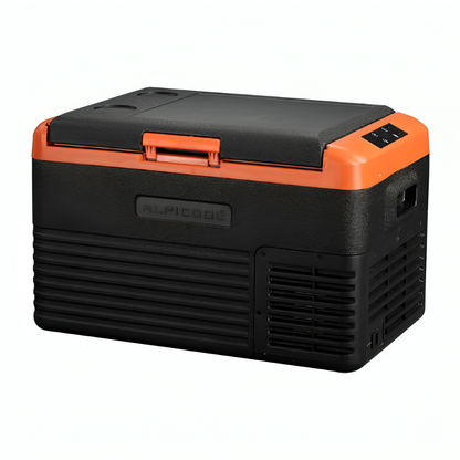 Alpicool  Portable Car Freezer, 12 Volt Refrigerator,30L/ 40L/50L Fast Cooling 12V Car Fridge, Car Cooler for RV, Truck, Camping, Outdoor -12/24V DC and 100-240V AC (Black & Orange)