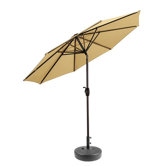Homepola Modern Design Patio Umbrella - 2.7M Crank & Tilt With Round Base