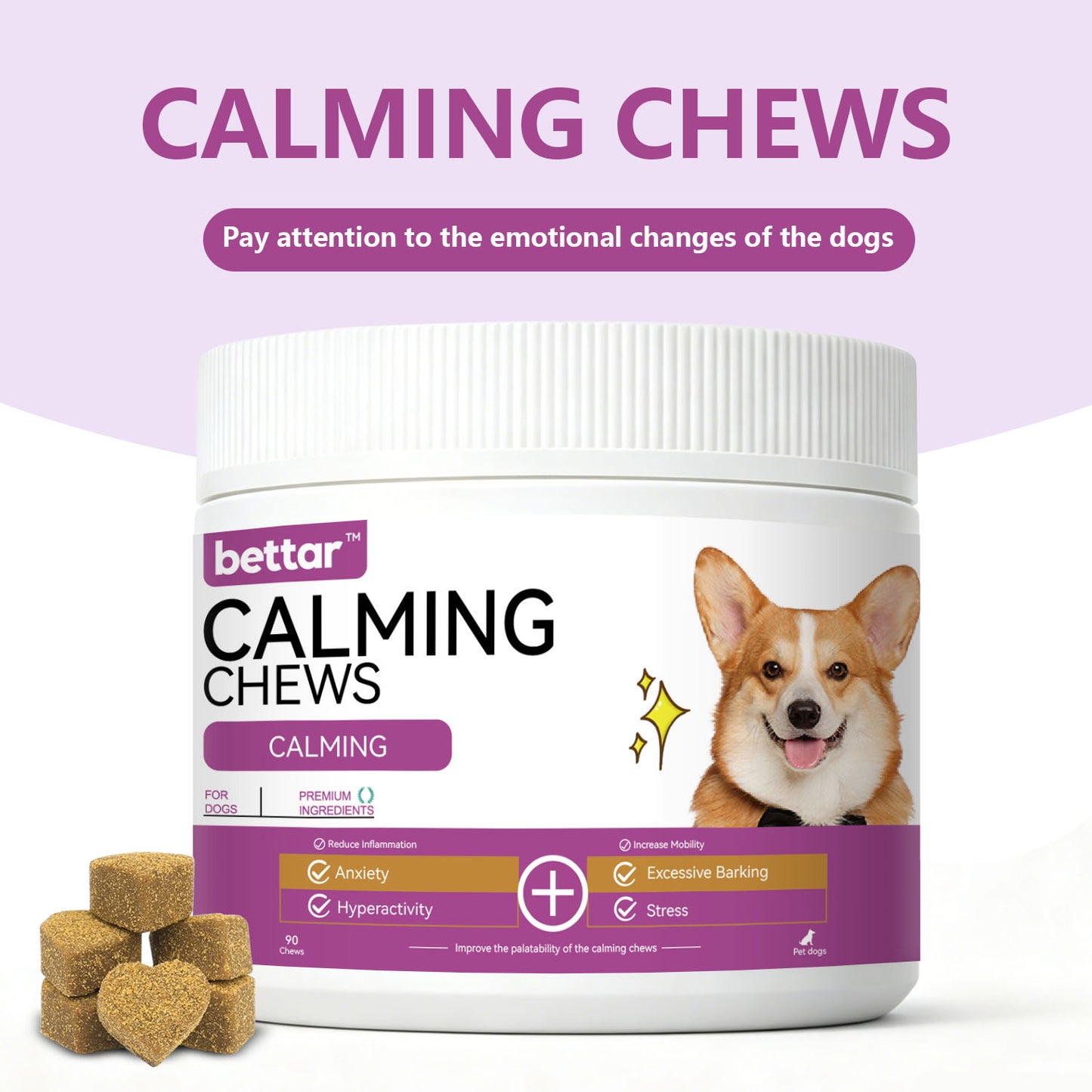 Bettar Calming Chews – Natural Calm & Comfort for Premium Dogs