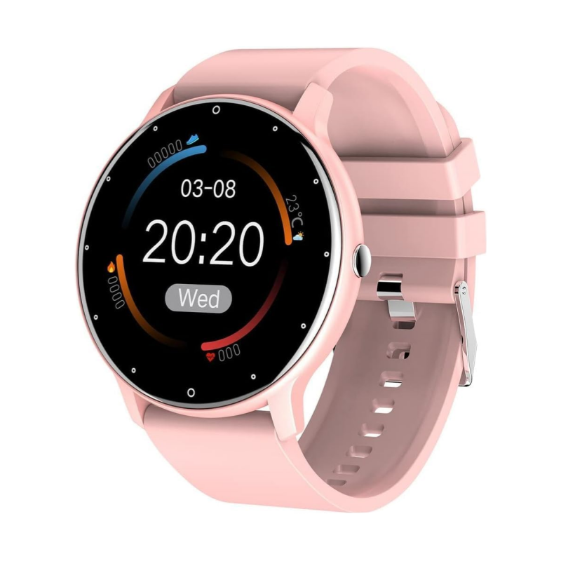 TOXIYA Smart Watch,Fitness Tracker Watche, IP67 Waterproof HD Touch Screen Smartwatch for Android/iOS Phones, 24 Sports, Activity Tracker with Sleep/Heart Rate Monitor, Pedometer, Stopwatch (Pink)