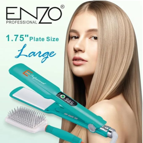 ENZO PRO Portable Hair Brush Hot Iron 2 in 1 hair Airbag comb Hair Straightener