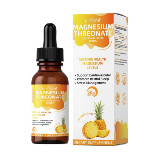 BIYODE Magnesium Glycinate 60ml – 1500mg for Wellness, Calmness and Bone/Cognitive Support – Vegan, Non-GMO, Mixed Fruit Jam Flavor