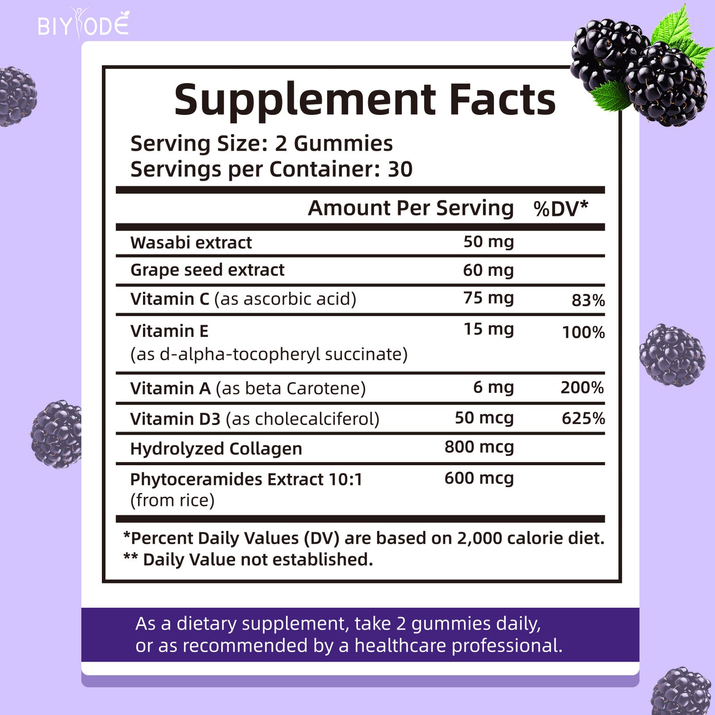 BIYODE No Sugar BERRY FLAVO DIETARY SUPPL