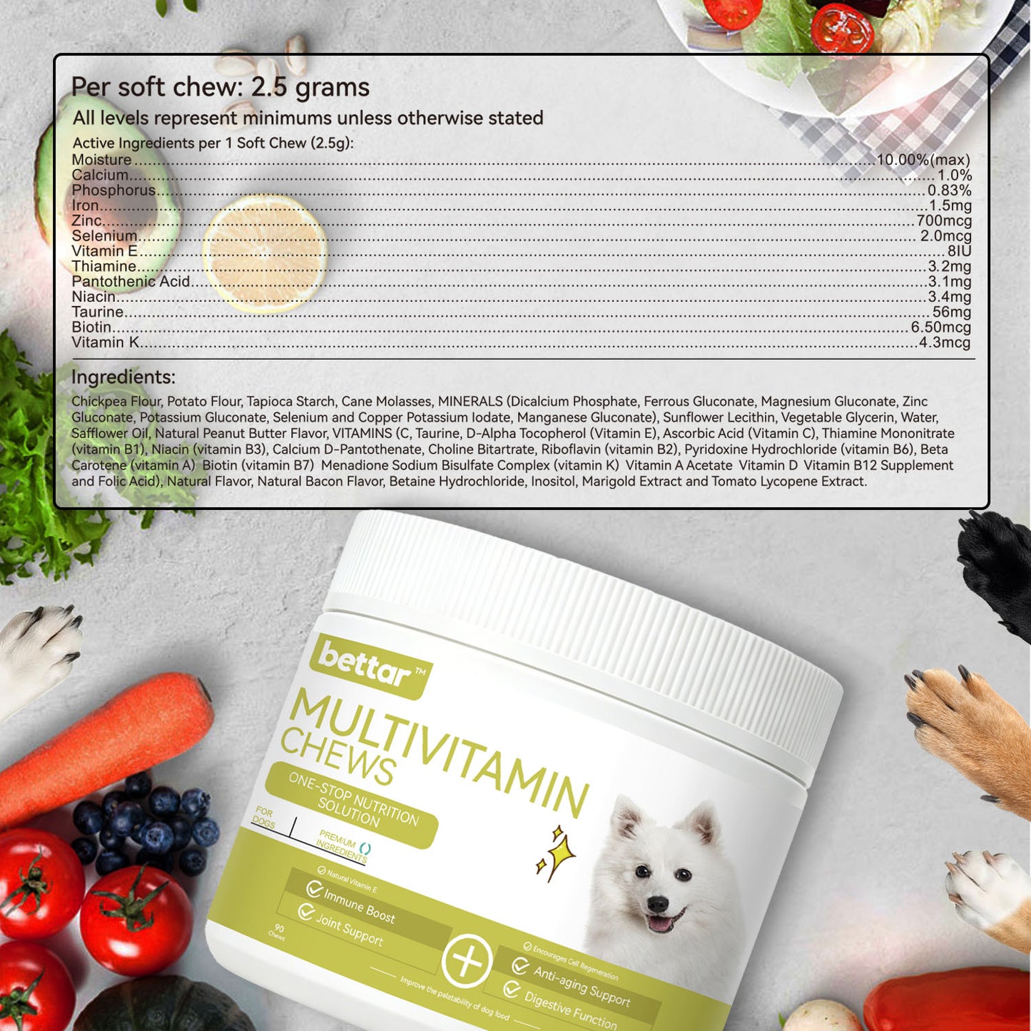 Bettar Multivitamin Chews – One‑Stop Daily Nutrition for Premium Dogs