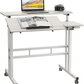 TOXIYA Exquisite Wheeled Detachable Height Adjustable Standing Laptop Desk, Computer Cart for Home Office, Rolling Desk Long-Lasting and Durable, Steel Structure Computer Desk