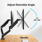 TOXIYA Monitor Stand, Adjustable Dual Monitor Desk Mount for 13-32 Inch Screens, Full Motion VESA Mount with C Clamp, Grommet Base, Tilt, Swivel, Rotation