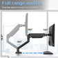 TOXIYA Monitor Stand, Adjustable Dual Monitor Desk Mount for 13-32 Inch Screens, Full Motion VESA Mount with C Clamp, Grommet Base, Tilt, Swivel, Rotation