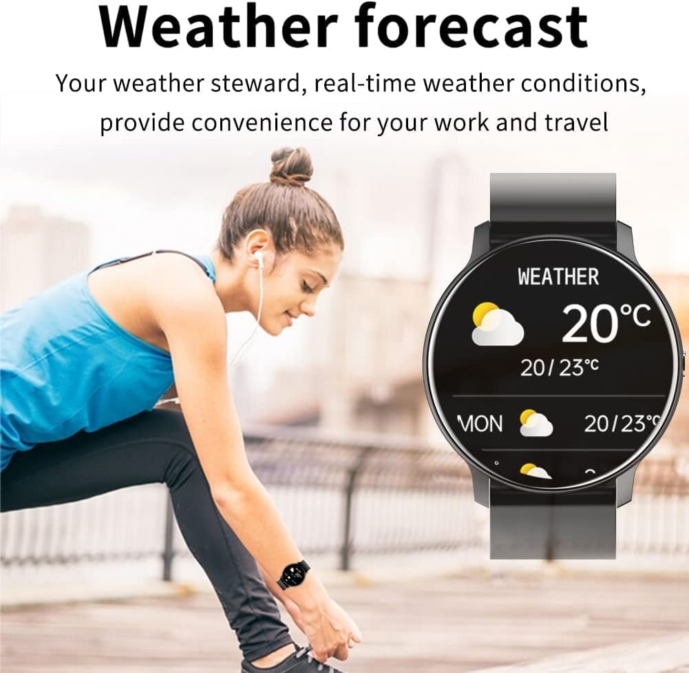 TOXIYA Smart Watch,Fitness Tracker Watche, IP67 Waterproof HD Touch Screen Smartwatch for Android/iOS Phones, 24 Sports, Activity Tracker with Sleep/Heart Rate Monitor, Pedometer, Stopwatch (Pink)