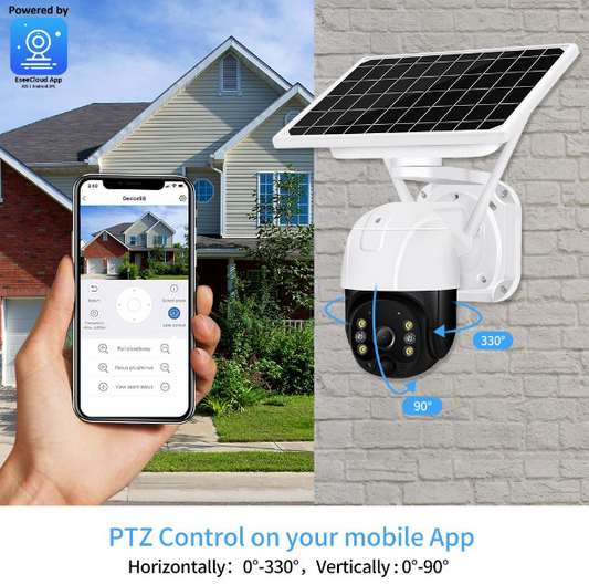 Solar Powered Smart Wi-Fi Wireless Security Camera | ICSol-WiFi | EseeCloud