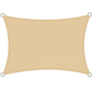 Beige Rectangle Sun Shade Sail for Outdoor Garden 3m x 4m