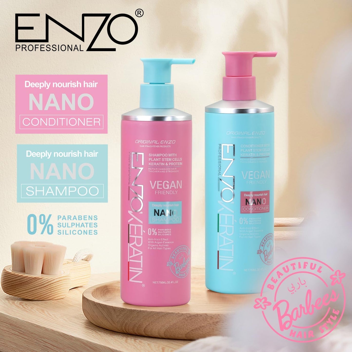 ENZO 750ml Deeply Nourish Hair Anti-frizz hair Shampoo