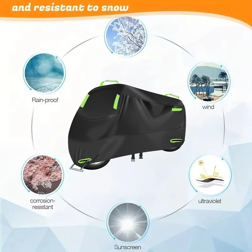 Waterproof Outdoor Motorcycle Cover for VOGE Valico  Oxford Motorbike Scooter Moped Cover, Dustproof UV-Resistant All Weather Protection Cover